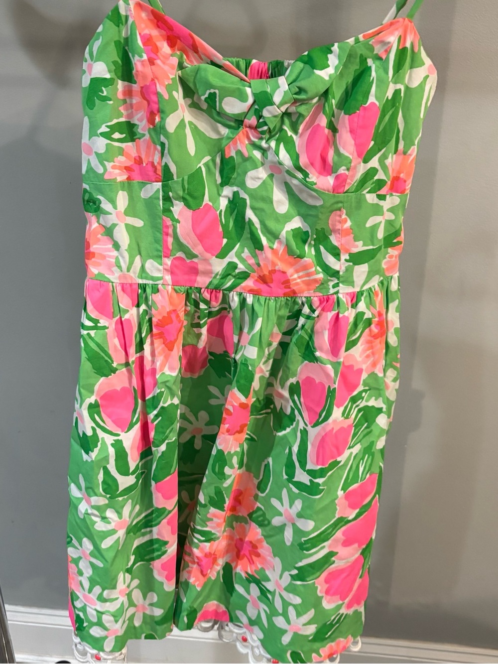 Lilly Pulitzer Macauley Sundress Bright Floral in Green and Pink size 4 - Picture 2 of 11